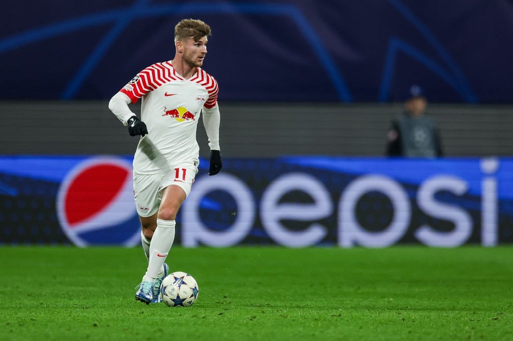 Leipzigs Spieler Timo Werner am Ball.