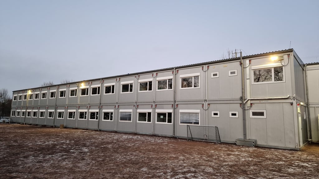 Derzeit dient der Containerbau in der Mötzlicher Straße in Trotha noch als Ausweichquartier.