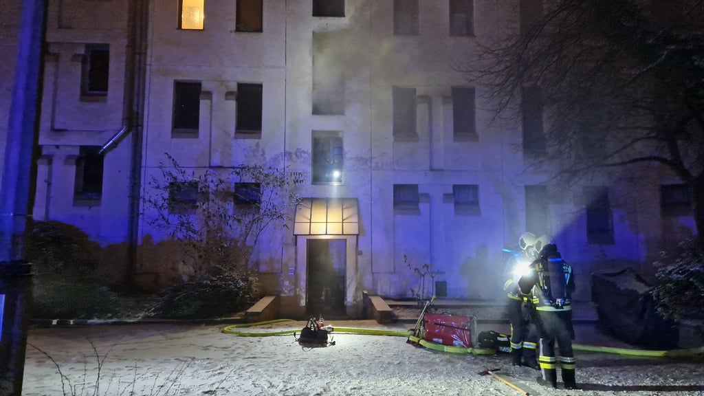 Das Treppenhaus war stark verraucht.