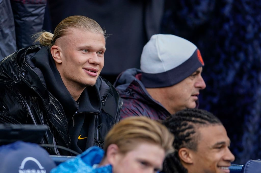 Weiter zum Zuschauen gezwungen: Erling Haaland (l) von Manchester City.