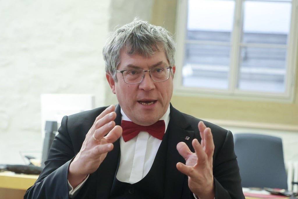 Friedrich Kramer, Landesbischof der Evangelischen Kirche in Mitteldeutschland, spricht.