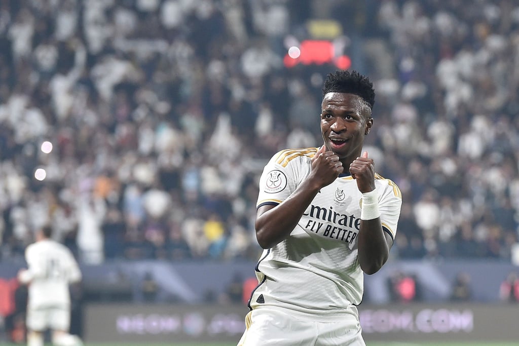 Real Madrids Machwinner Vinicius Junior traf gleich dreimal.