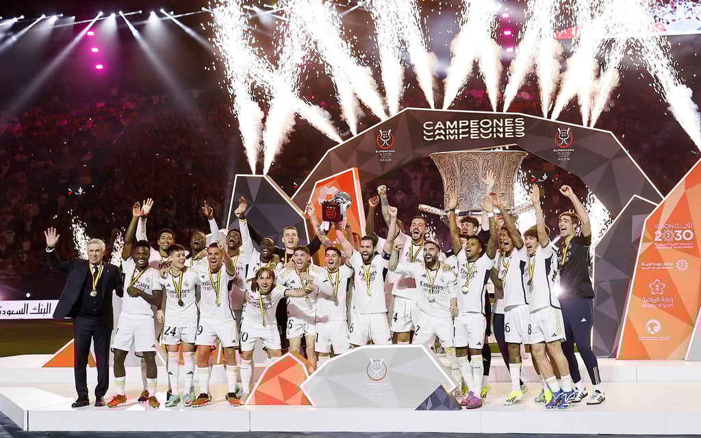 Real Madrid jubelte nach dem Sieg gegen FC Barcelona.