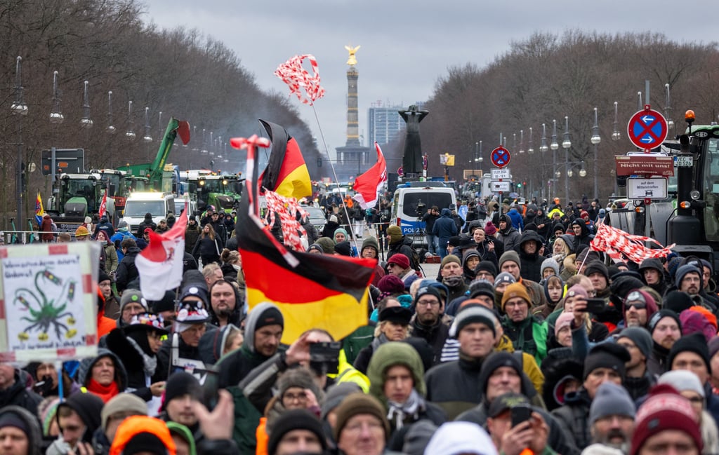 Tausende Bauern protestierten am Montag in Berlin.