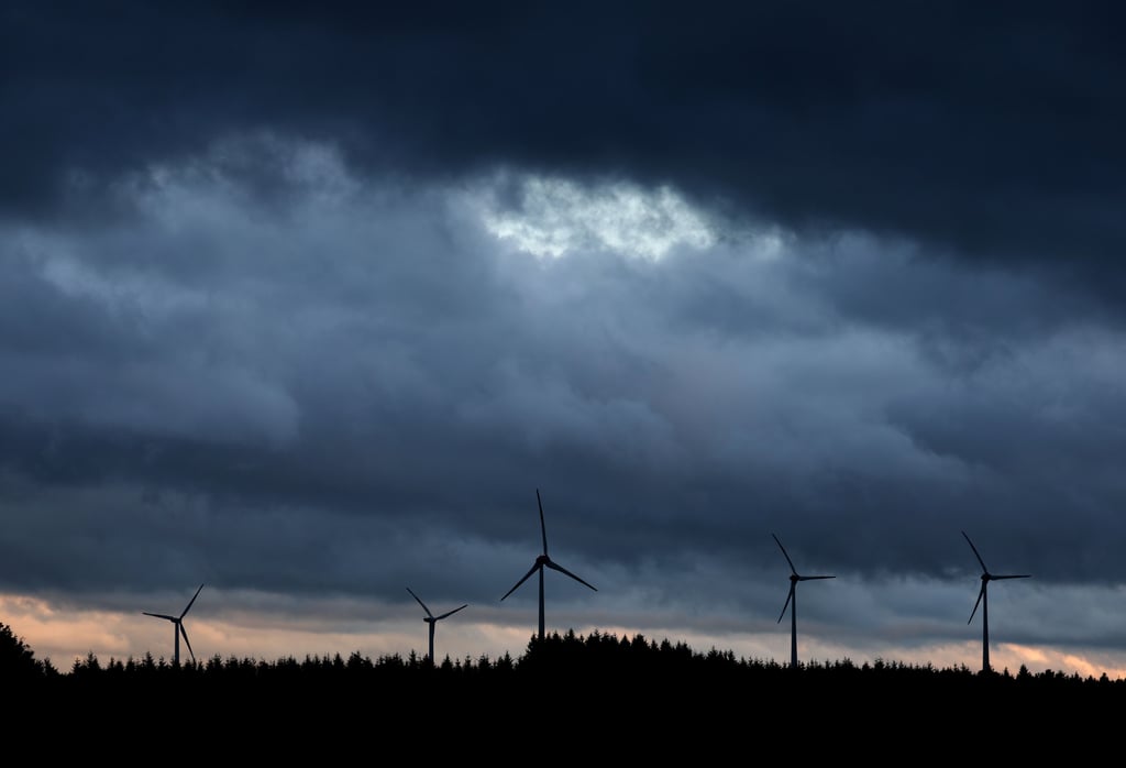 Symbolfoto - So könnte es in ein paar Jahren auch im Harz aussehen, wenn Gesetze das Errichten von Windrädern im Wald zulassen.