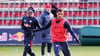 U19-Stürmer Yannick Eduardo war beim öffentlichen Training von RB Leipzig am Dienstag am Cottaweg mit dabei.