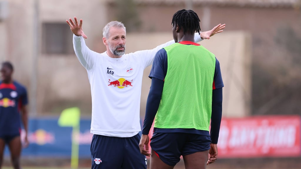 Marco Rose mit El Chadaille Bithsiabu.