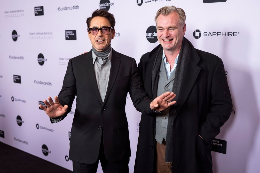 Hollywood in Utah: Robert John Downey Jr. (l) und Christopher Nolan.