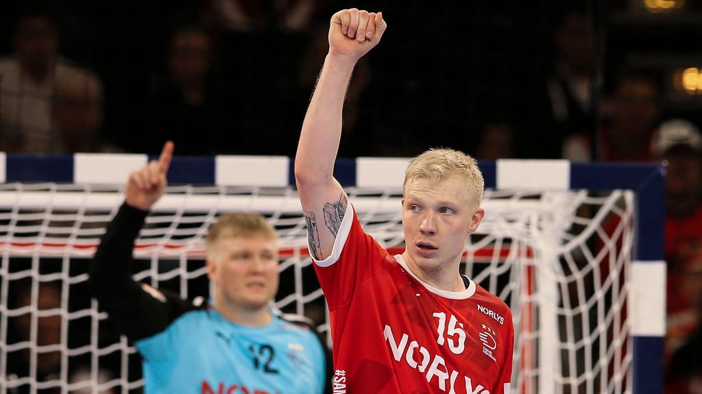 Magnus Saugstrup erzielte drei Tore und bleibt mit Dänemark ohne Punktverlust bei dieser EM.