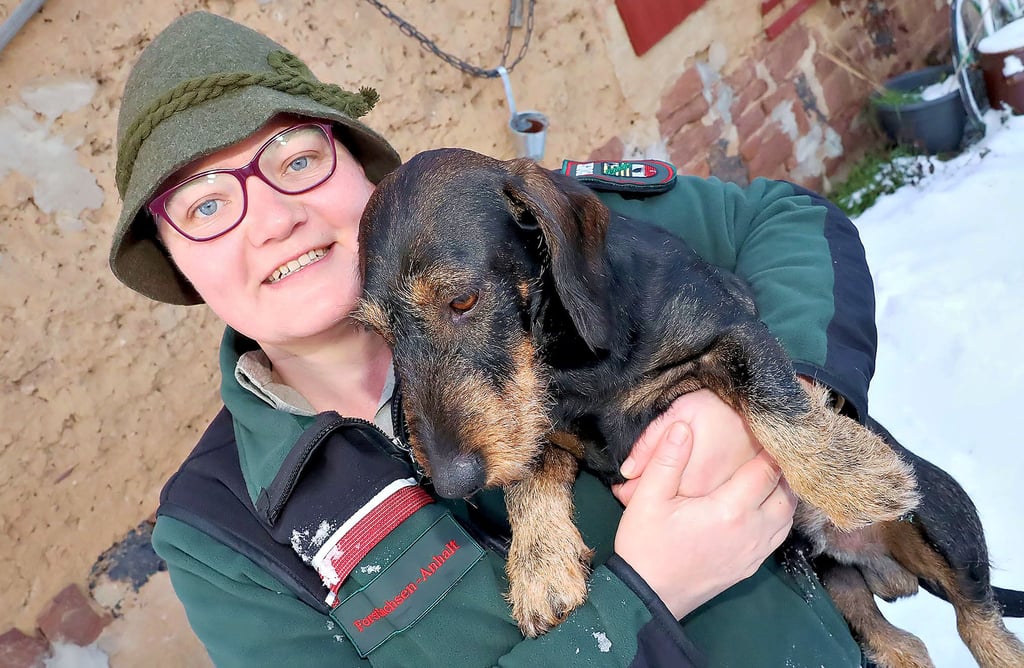 Kathrin Hummel mit ihrem vierbeinigen Liebling Quanto.