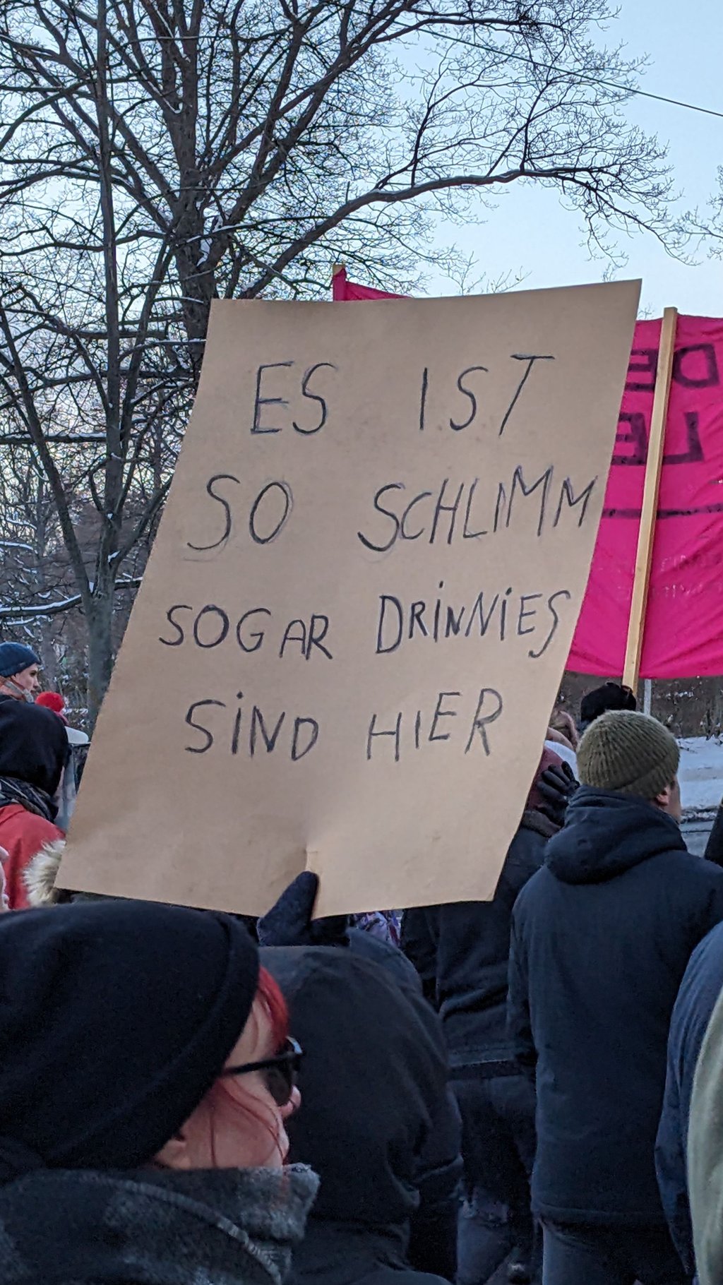 Demo gegen rechts in Halle: wäre wohl sonst nicht an die frische Luft gegangen...