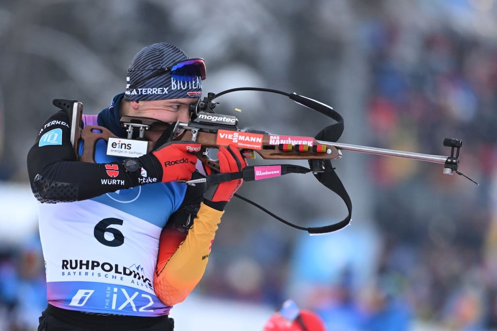 Justus Strelow kam beim Massenstart in Antholz als Neunter ins Ziel.