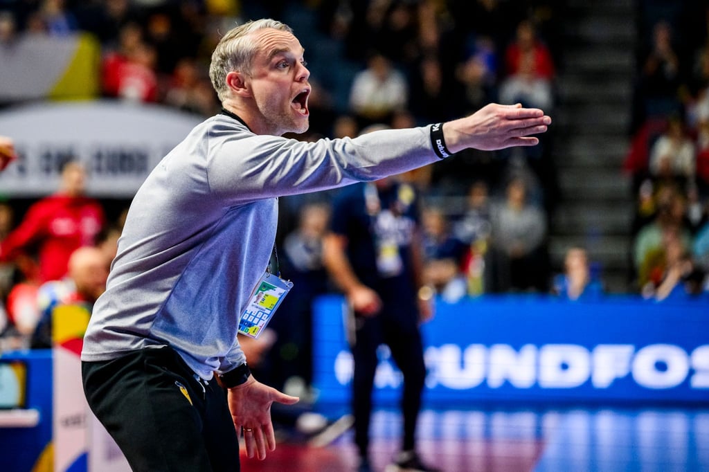 Islands Trainer Snorri Gudjonsson gestikuliert.