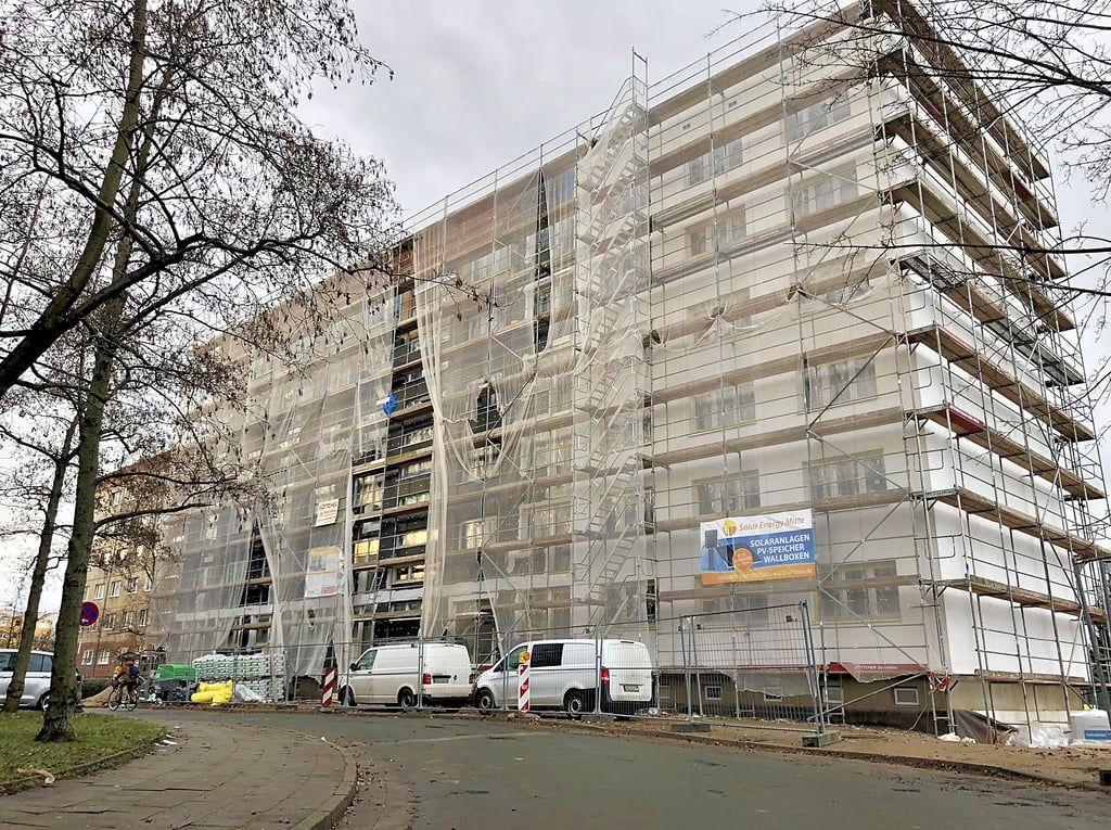 Auch in diesem Jahr das größte Investitionsvorhaben ist die Komplettsanierung des Sechsgeschossers Erlenstraße 5.