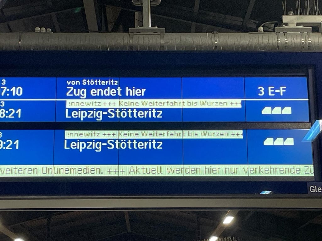 Bahnstreik in Halle am 24. Januar: Nicht nur Verbindungen nach Leipzig fallen aus.