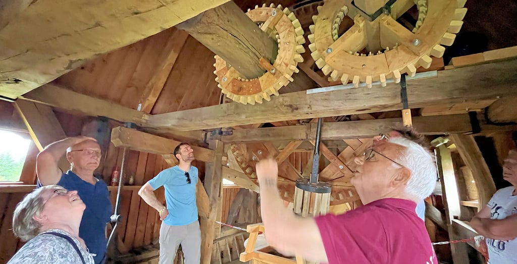 Führungen durch die Bockwindmühle in Grieben werden regelmäßig angeboten.
