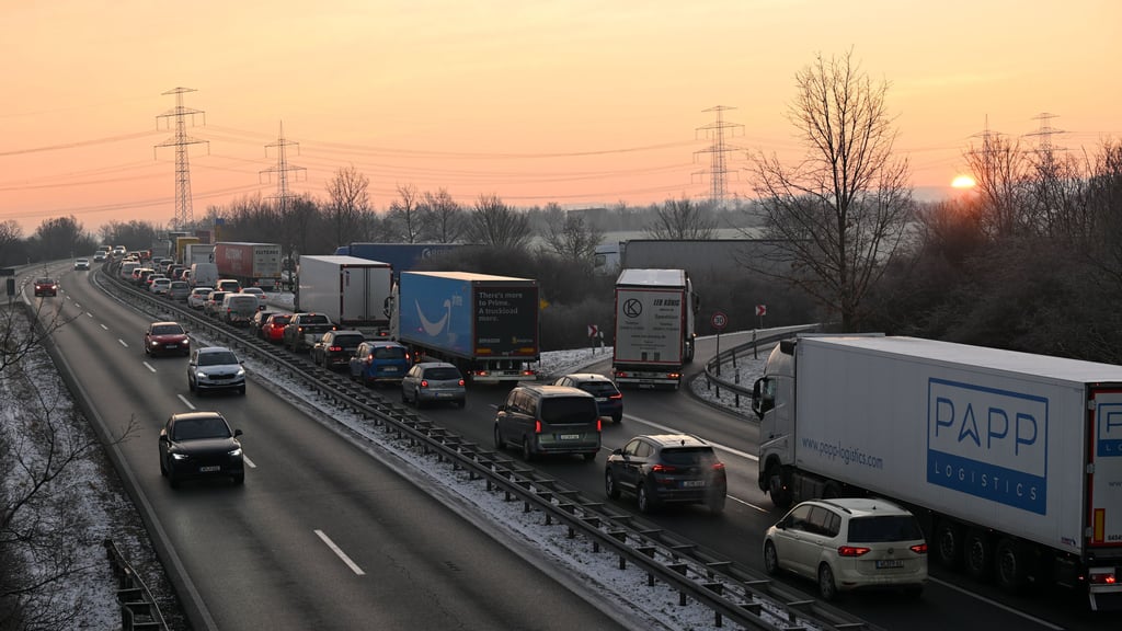 Nach einem Unfall auf der Autobahn A14 bei Halle ist die Fahrbahn zwischen Löbejün und Halle-Trotha gesperrt.