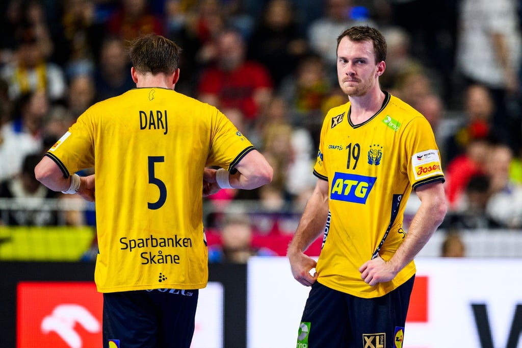 Die Schweden um Max Darj (l) und Felix Claar unterlagen Frankreich nach Verlängerung.