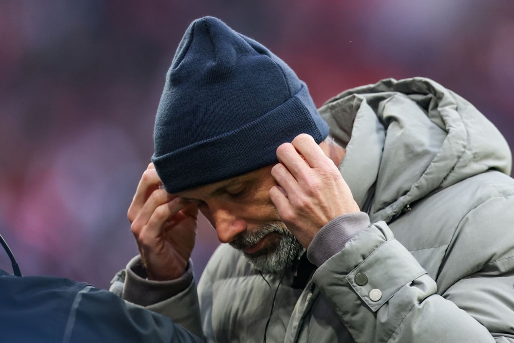 Leipzigs Trainer Marco Rose kommt in ein Stadion.