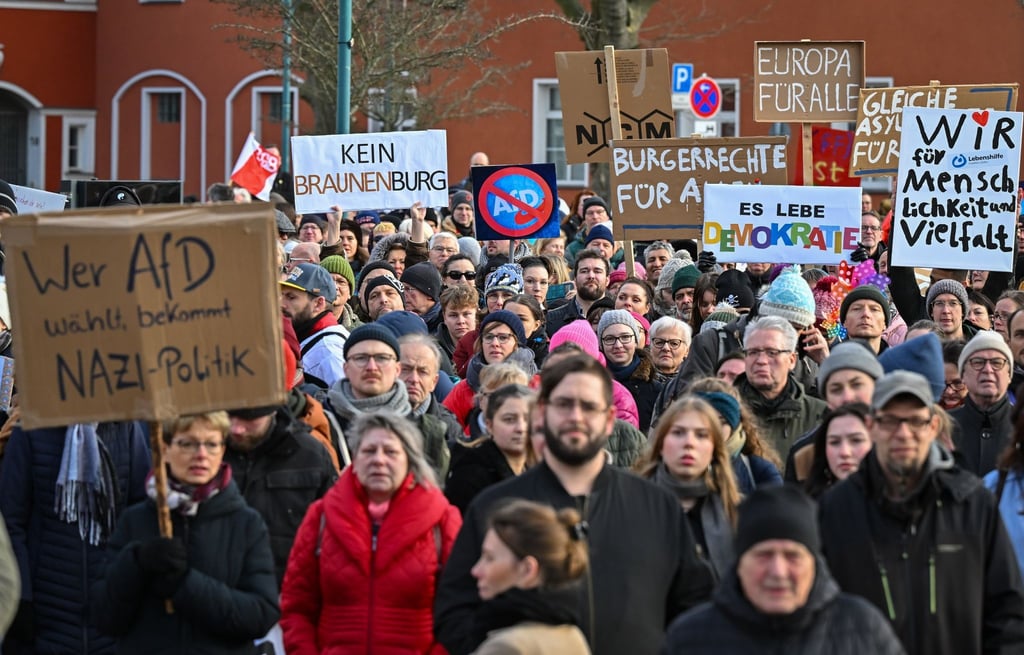 Teilnehmer der Demonstration „Nie wieder ist jetzt!“.