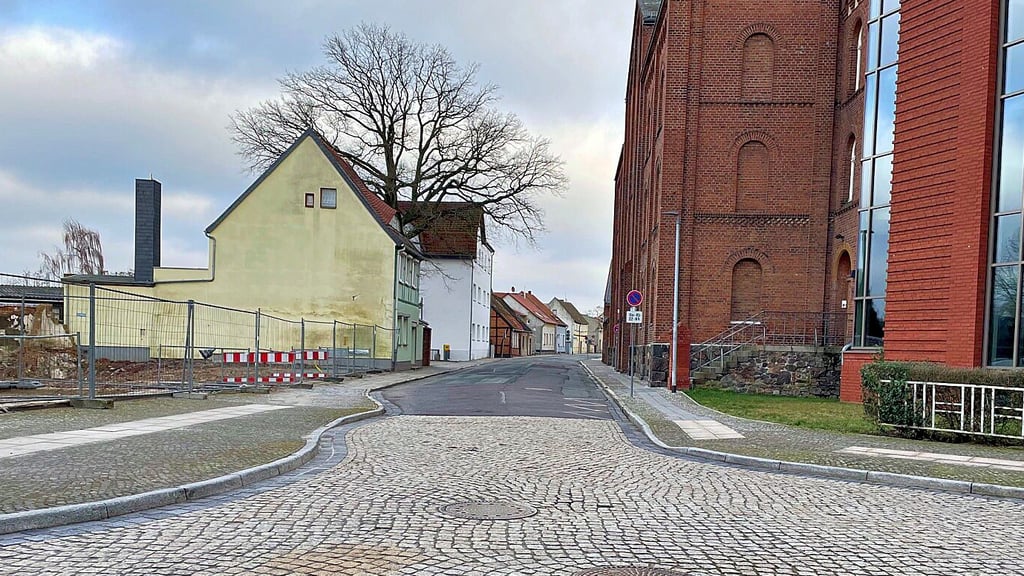 Blick auf die Werbener Straße in Osterburg.