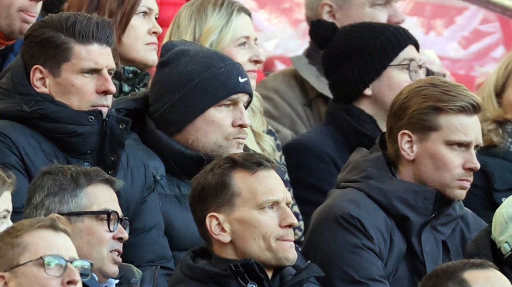 RB-Entscheiderriege in Stuttgart: Mario Gomez, Rouven Schröder, Johann Plenge (von links)