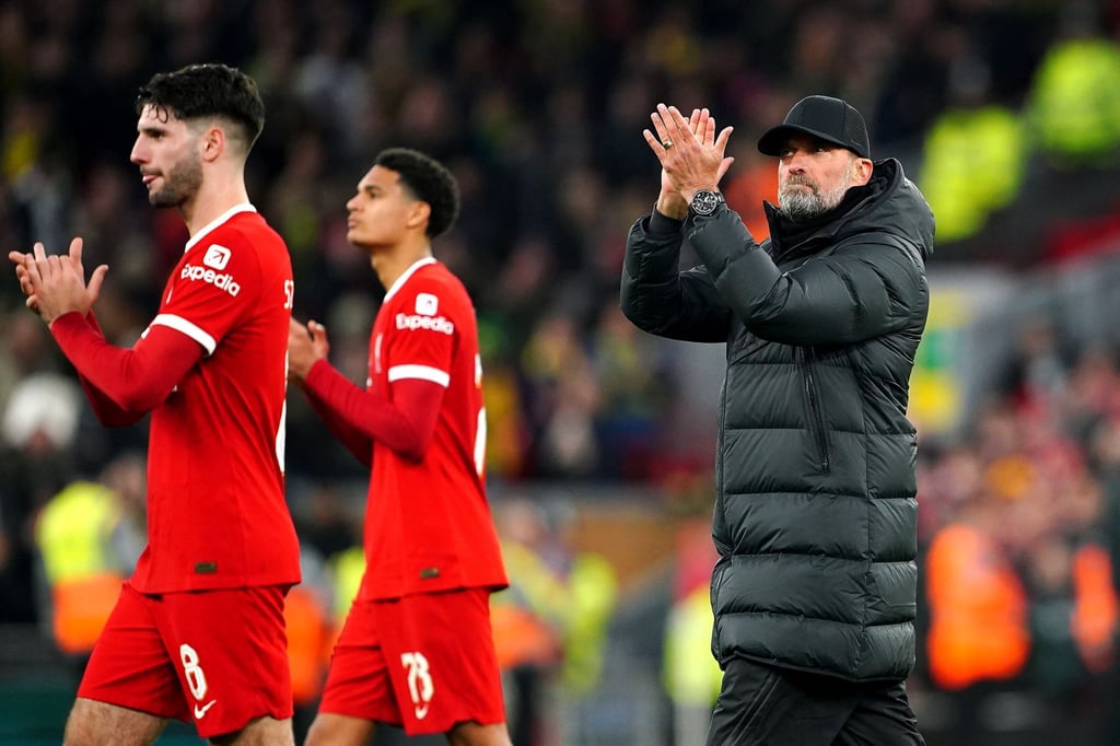 Trainer Jürgen Klopp wurde nach dem Sieg von Liverpool von den Fans mit Gesängen gefeiert.