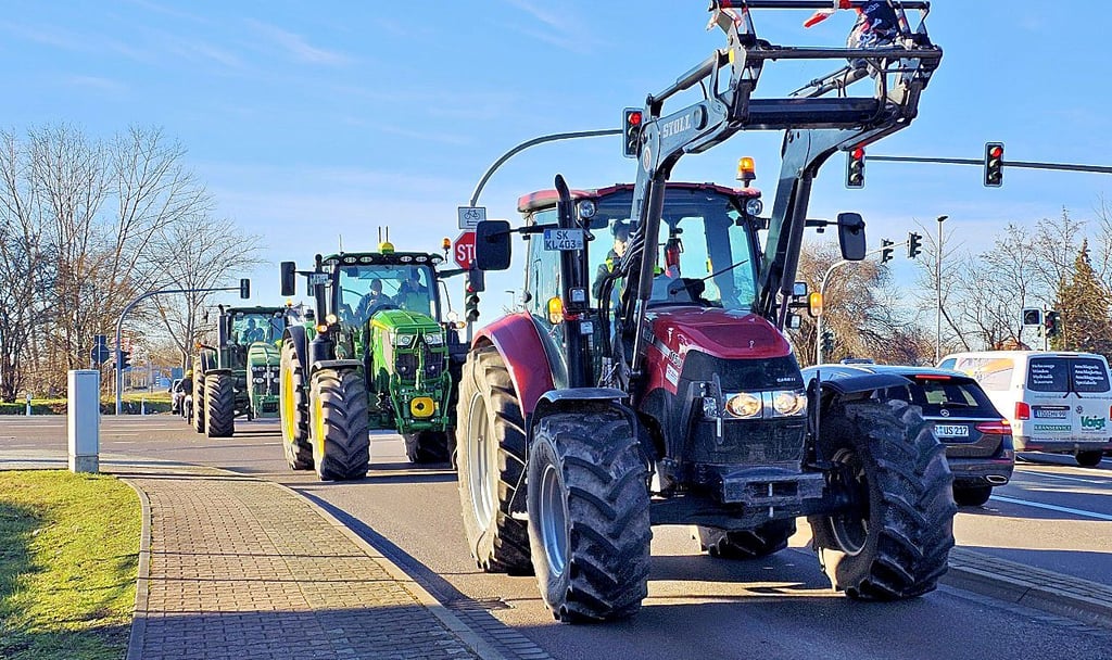 Auch jede Menge Landwirte waren bei der Demo dabei.