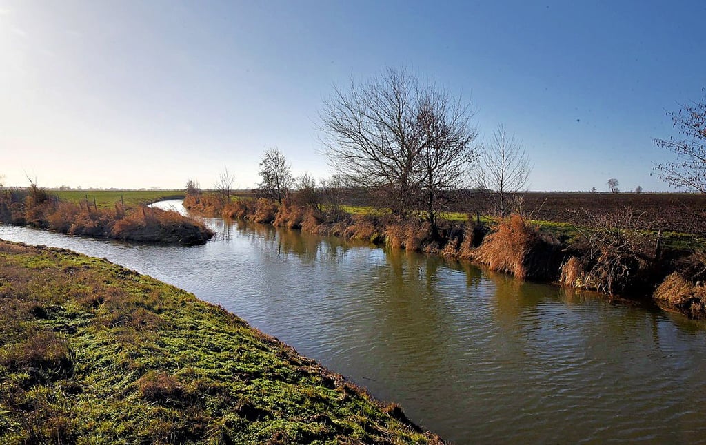 Wenig beachteter Flussmündungswinkel. Zusammenfluss von Taube und Landgraben zwischen Groß Rosenburg und Breitenhagen.