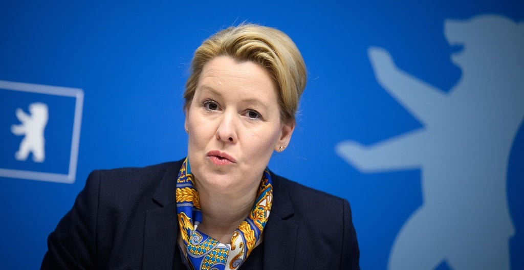 Franziska Giffey (SPD), Berliner Senatorin für Wirtschaft, Energie und Betriebe, äußert sich.
