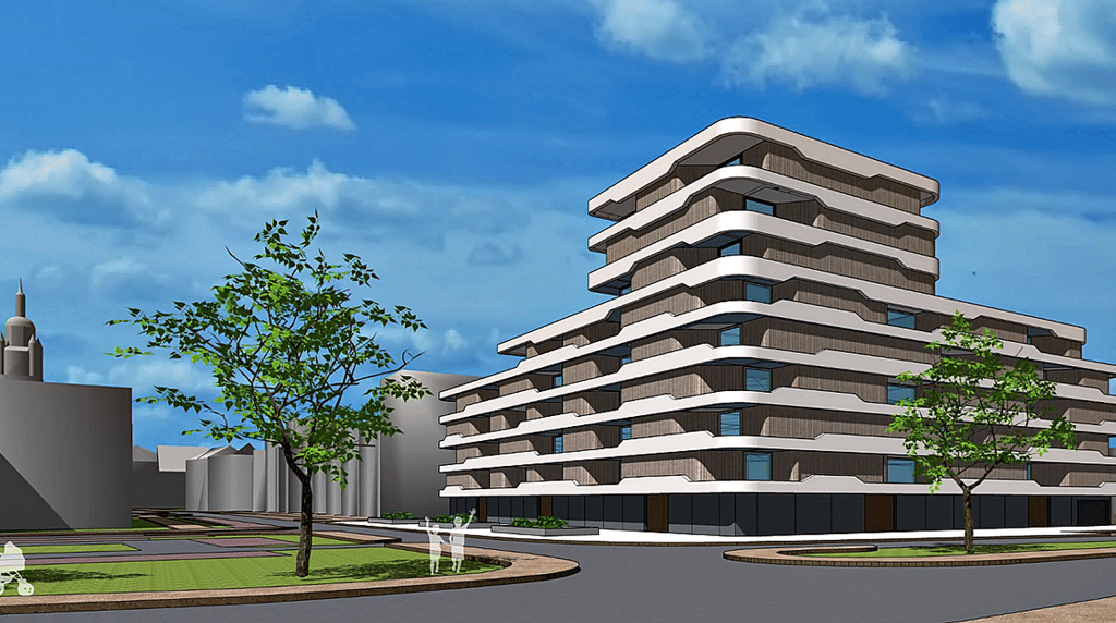 Vision des Neubaus der SFK Architekten für die Muldenstraße in Dessau - Leidtragende sind die bisherigen Anwohner, die ihre Wohnungen verlassen müssen.