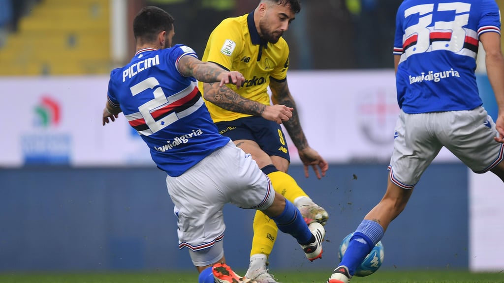 Cristiano Piccini in seinem ersten Spiel für Sampdoria Genua nach seinem Abschied vom 1. FC Magdeburg.