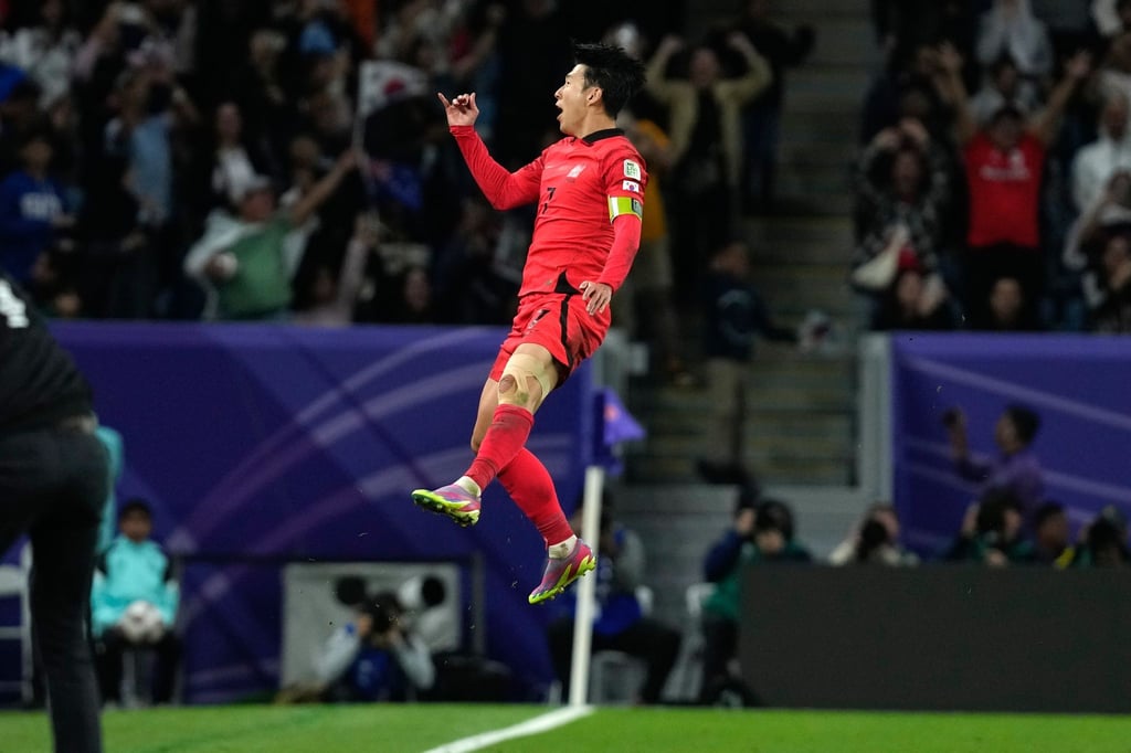 Südkoreas Kapitän Heung-min Son jubelt über sein erlösendes Tor in der Verlängerung.
