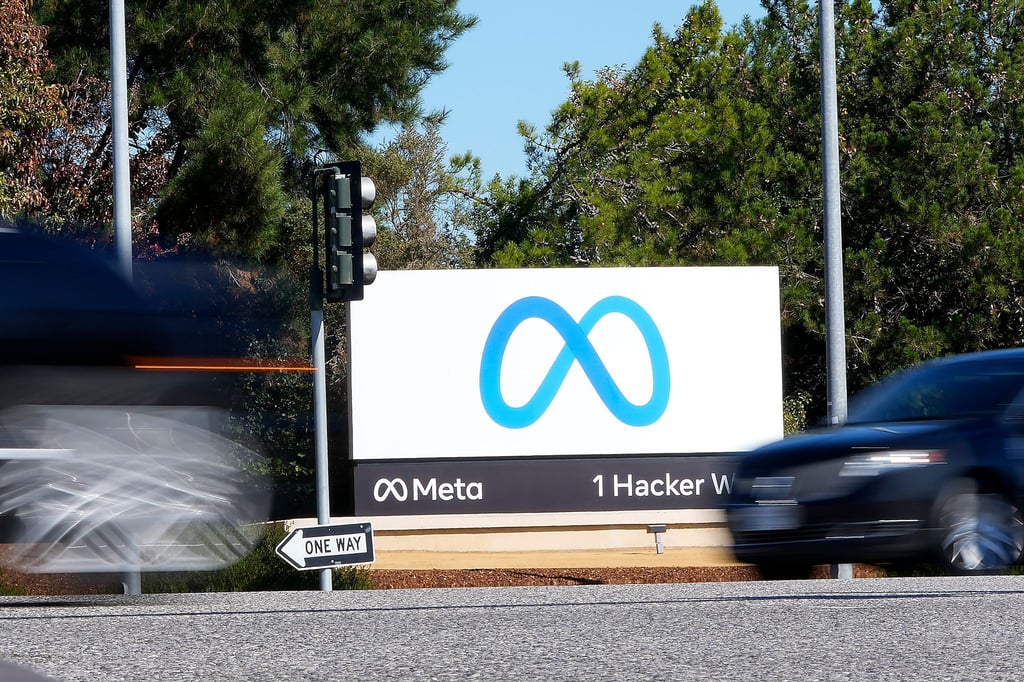 Die Meta-Unternehmenszentrale in Menlo Park (Silicon Valley).