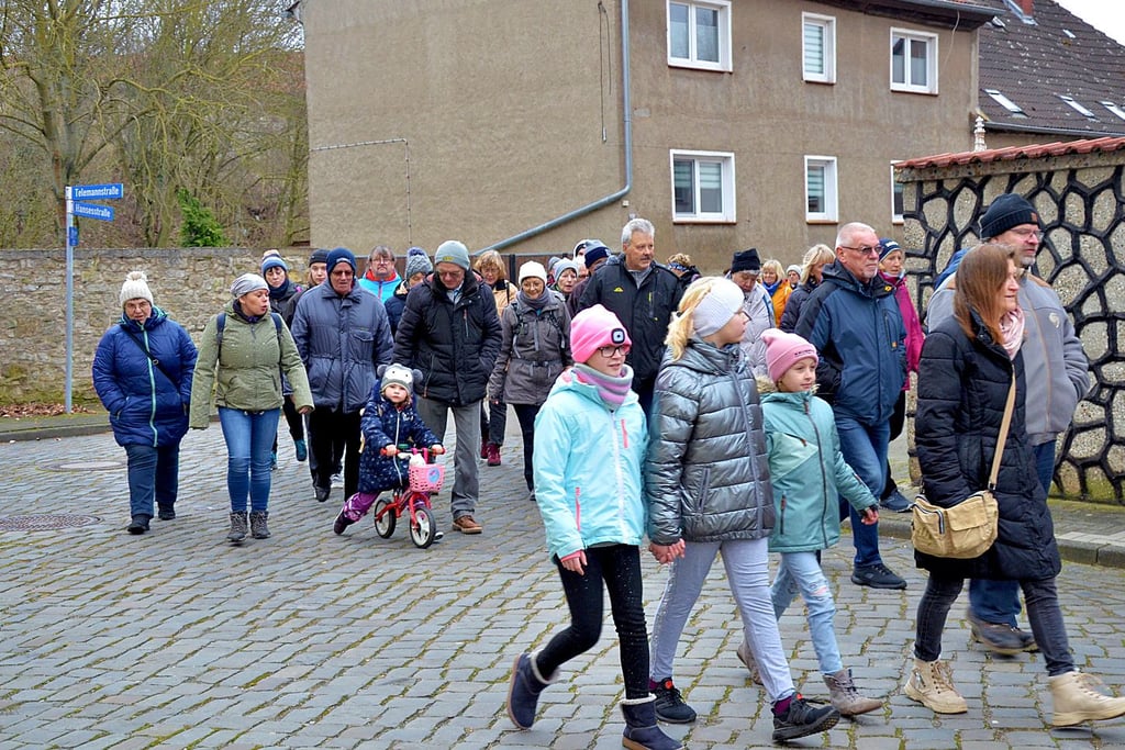 Viele Teilnehmer hatte die Grünkohlwanderung in Hadmersleben