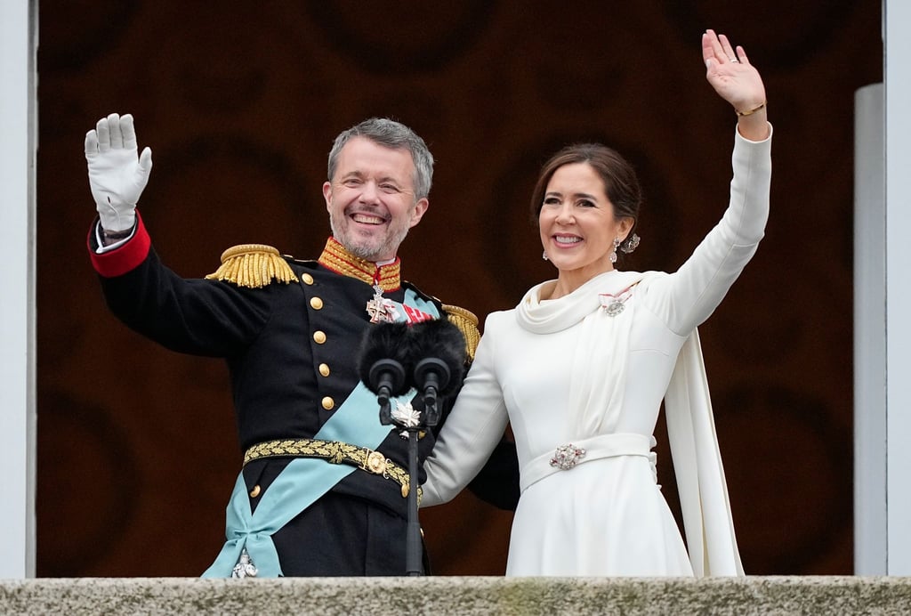 Dänemarks neues Königspaar: König Frederik X. und Dänemarks Königin Mary auf dem Balkon von Schloss Christiansborg.