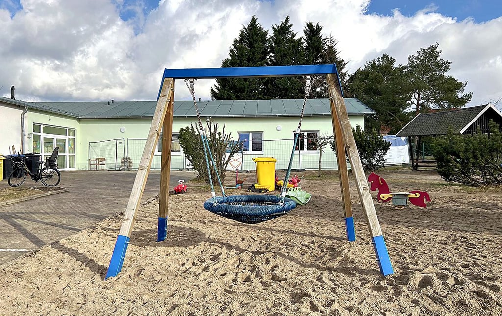 Der Neubau wird noch in den Spiel- und Freizeitbereich eingebunden.
