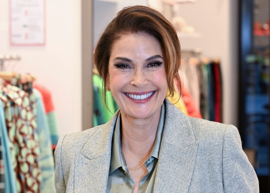 US-Schauspielerin Teri Hatcher bei einem Interview mit der dpa. Hatcher ist für die Fashion Week nach Berlin gereist.