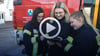 Um neue Mitglieder für die Hoymer Kinder- und Jugendfeuerwehr zu rekrutieren, haben Jessica Richter, Antonia Maahs und Josephine Heim (vl.n.r.) ein Werbevideo gedreht.