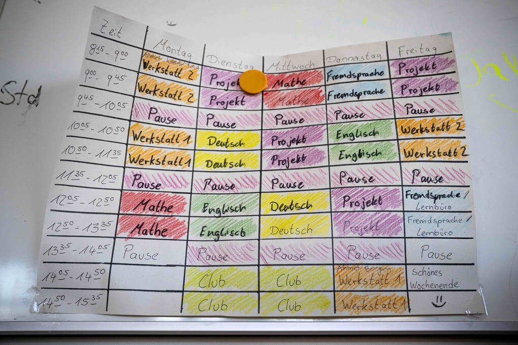 Ein Stundenplan einer Oberschule in Bremen.