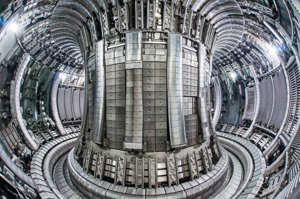 Das Innere der Kernfusionsanlage „Jet“ (Joint European Torus) im britischen Culham.