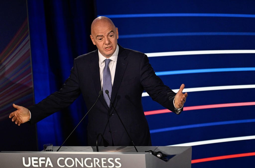 FIFA-Präsident Gianni Infantino auf dem UEFA-Kongress in Paris.