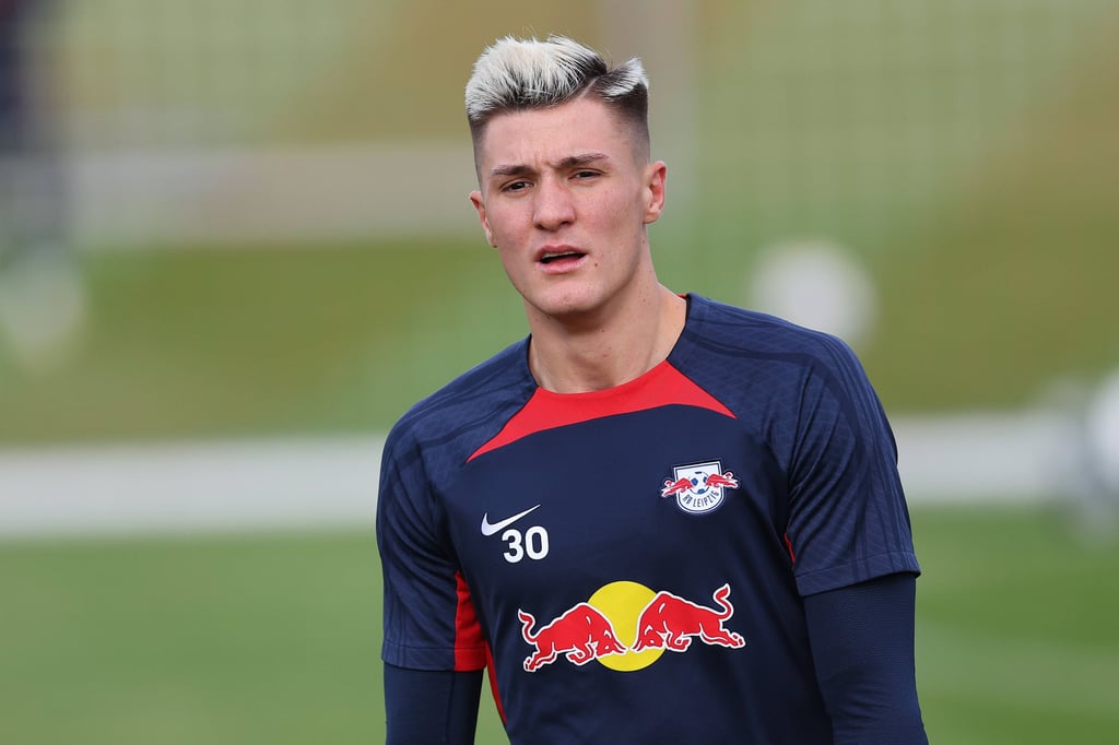 Benjamin Sesko ist seit der Rückrunde bei RB Leipzig gesetzt.