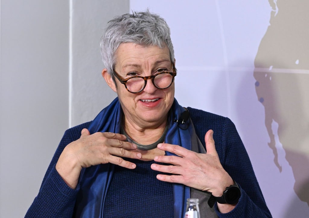 Carola Lentz, Präsidentin des Goethe-Instituts, spricht bei der Jahres-Pressekonferenz vom Goethe-Institut.