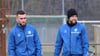 FCM-Neuzugang Emir Kuhinja und Mittelstürmer-Kollege Luc Castaignos beim Training vor dem Spiel gegen den FC St. Pauli: Wer setzt sich mittelfristig durch?