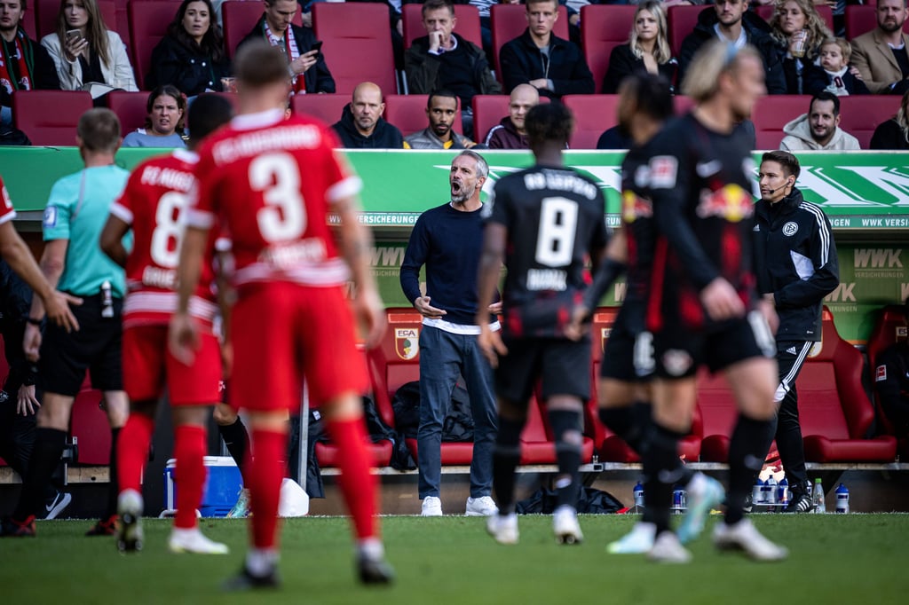 Marco Rose beim letzten Duell in Augsburg.
