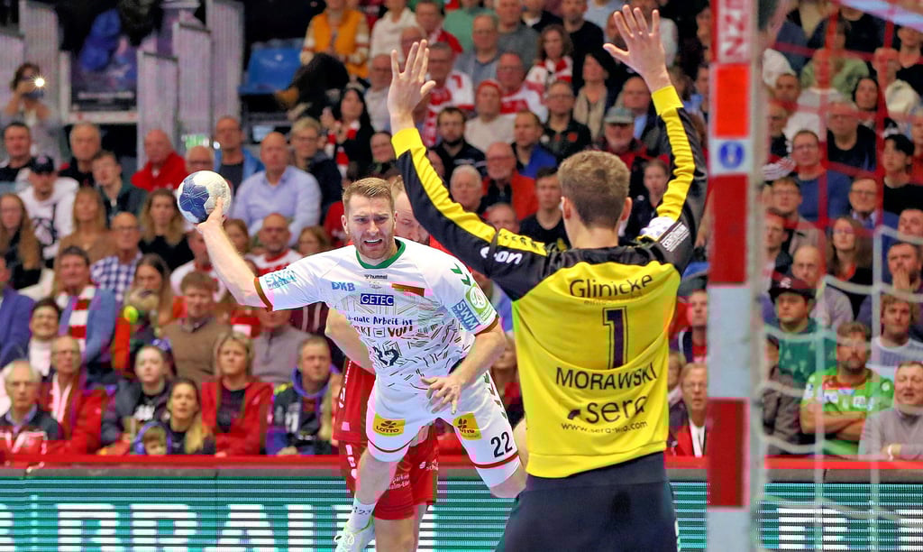 SCM-Linksaußen Lukas Mertens warf vor zwei Monaten beim 29:29 im Hinspiel gegen Melsungen vier Tore.