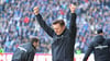 Christian Titz in Jubelpose: Kein ungewöhnliches Bild in viereinhalb Jahren beim FCM.
