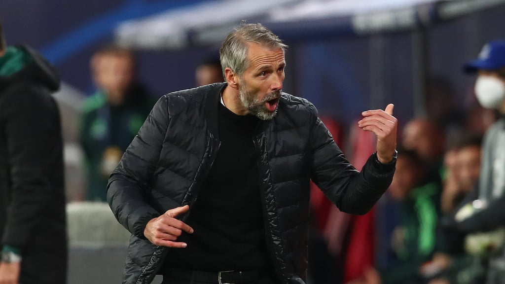 RB-Trainer Marco Rose beim Spiel gegen Real Madrid vorige Saison: "Das ist Champions League!"
