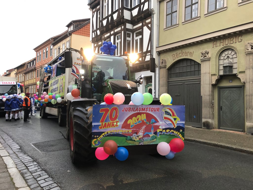 Auf seiner Jubiläumstour zum 70-jährigen Bestehen ist der Güntersberger Faschingsclub natürlich auch in Quedlinburg dabei.